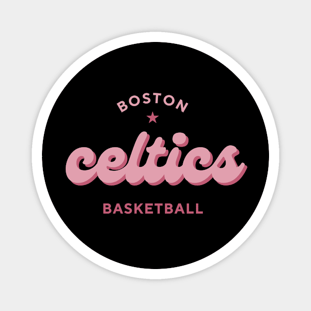 Celtics Basketball Pink Edition Magnet by bynugraha